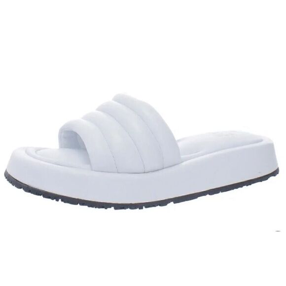P448 Slides Size US 7 New With Box Womens White‎ Color Summer Sandals - Picture 1 of 12